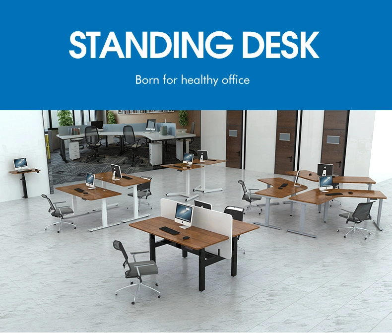 Quick Installation Color Customizable Manual Height Adjustable Hand Crank Standing Desk