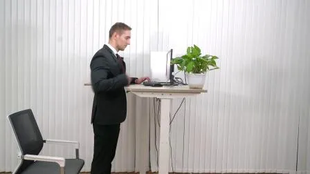 Mobilier de bureau ergonomique électrique automatique à double moteur, support réglable, bureau debout